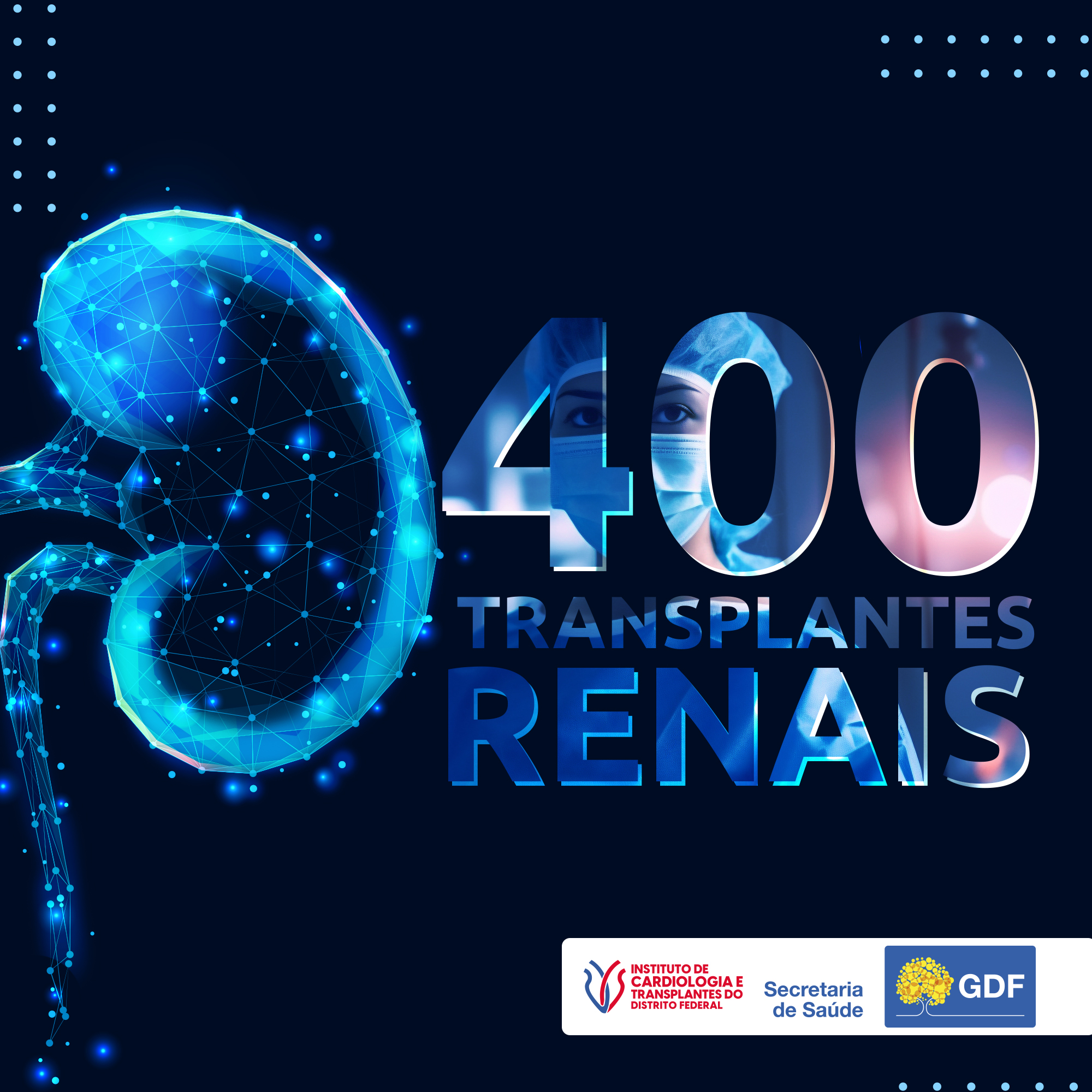 ICTDF alcança a marca de 400 transplantes renais